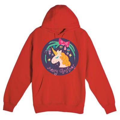 Merry Christmas Unicorn Premium Pullover Hoodie