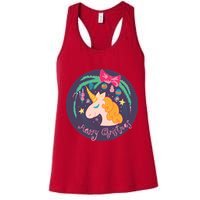 Merry Christmas Unicorn Womens Tank Top