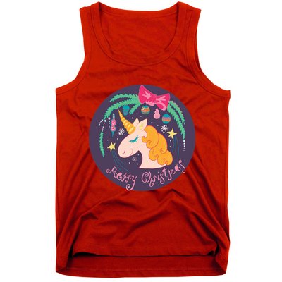 Merry Christmas Unicorn Tank Top