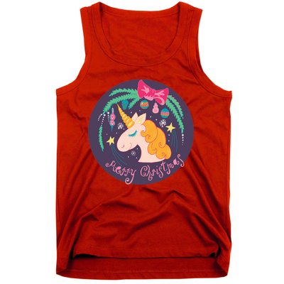 Merry Christmas Unicorn Tank Top