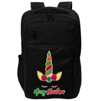 Merry Christmas Unicorn Sparkle Impact Tech Backpack