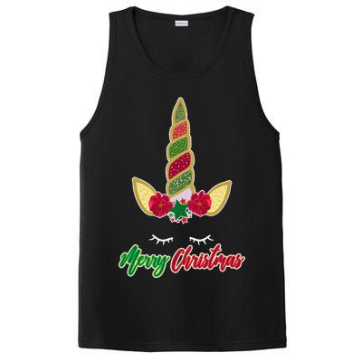 Merry Christmas Unicorn Sparkle PosiCharge Competitor Tank