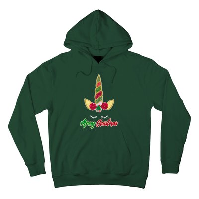 Merry Christmas Unicorn Sparkle Hoodie