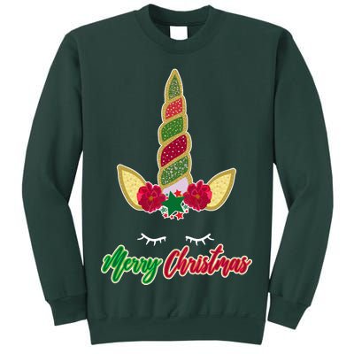 Merry Christmas Unicorn Sparkle Sweatshirt