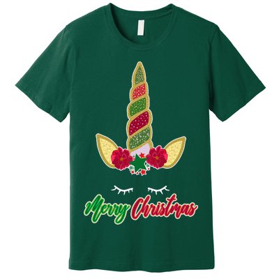 Merry Christmas Unicorn Sparkle Premium T-Shirt