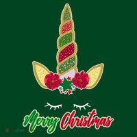 Merry Christmas Unicorn Sparkle Visor
