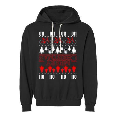 Merry Christmas Upside Down Ugly Sweater Garment-Dyed Fleece Hoodie