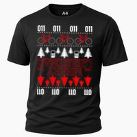 Merry Christmas Upside Down Ugly Sweater Cooling Performance Crew T-Shirt