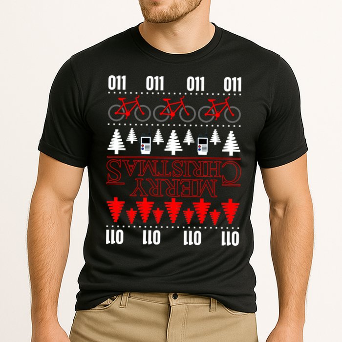 Merry Christmas Upside Down Ugly Sweater Cooling Performance Crew T-Shirt