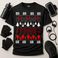 Merry Christmas Upside Down Ugly Sweater Cooling Performance Crew T-Shirt