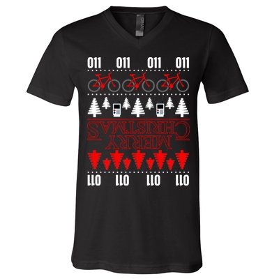 Merry Christmas Upside Down Ugly Sweater V-Neck T-Shirt