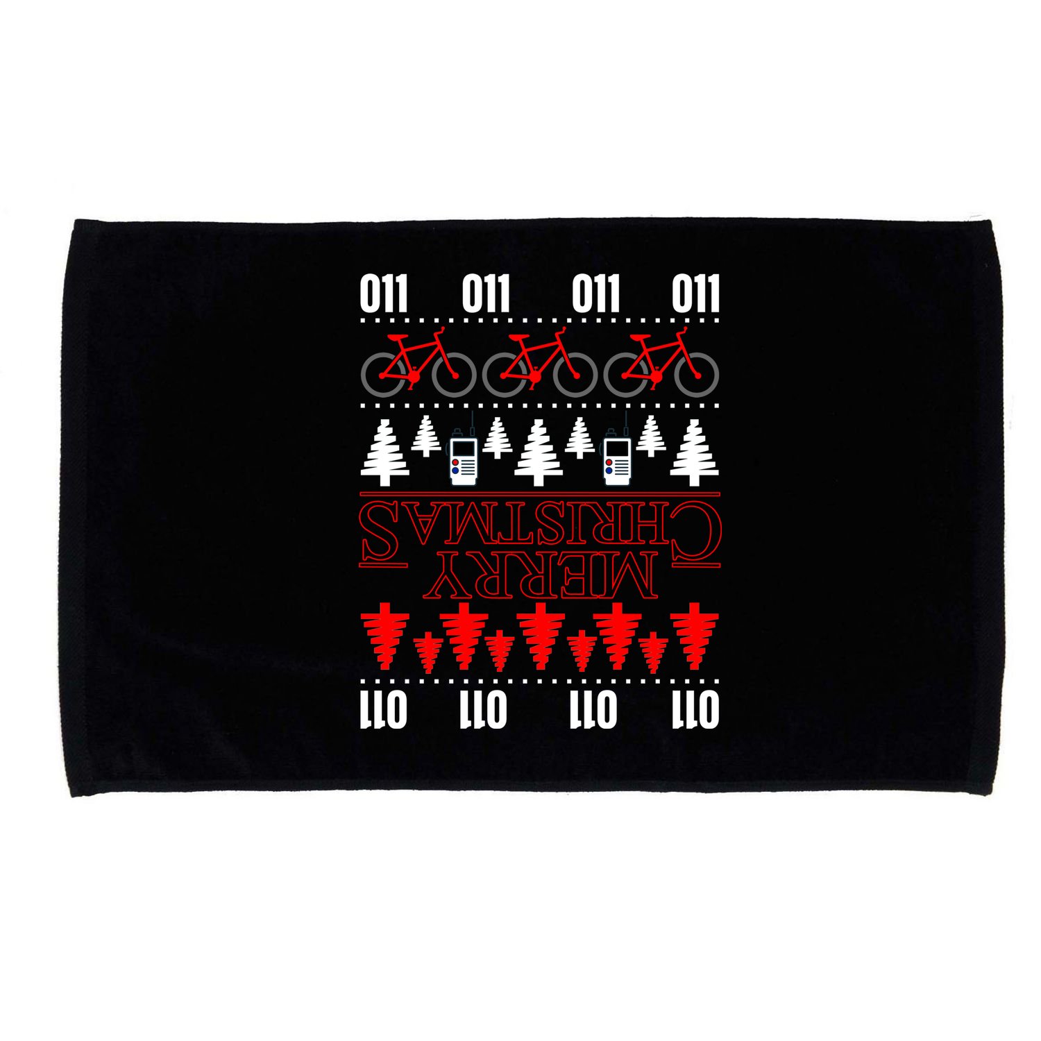 Merry Christmas Upside Down Ugly Sweater Microfiber Hand Towel