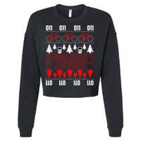 Merry Christmas Upside Down Ugly Sweater Cropped Pullover Crew