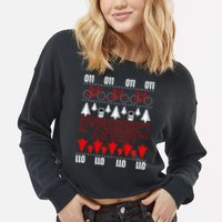 Merry Christmas Upside Down Ugly Sweater Cropped Pullover Crew