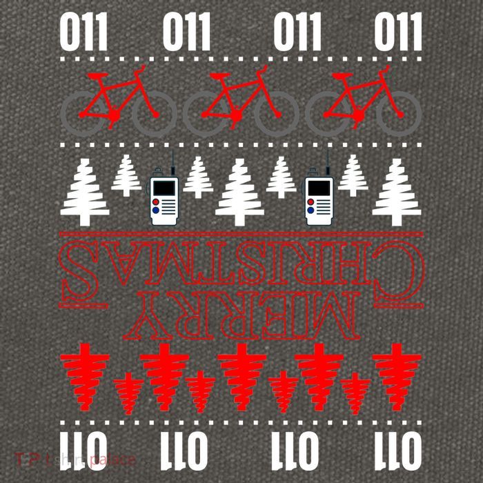 Merry Christmas Upside Down Ugly Sweater Cotton Canvas Backpack