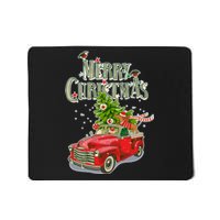 Merry Christmas Vintage Pickup Truck Tree Dachshund  Mousepad