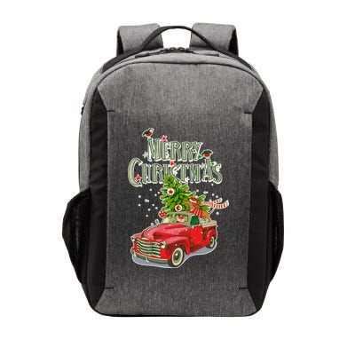 Merry Christmas Vintage Pickup Truck Tree Dachshund  Vector Backpack