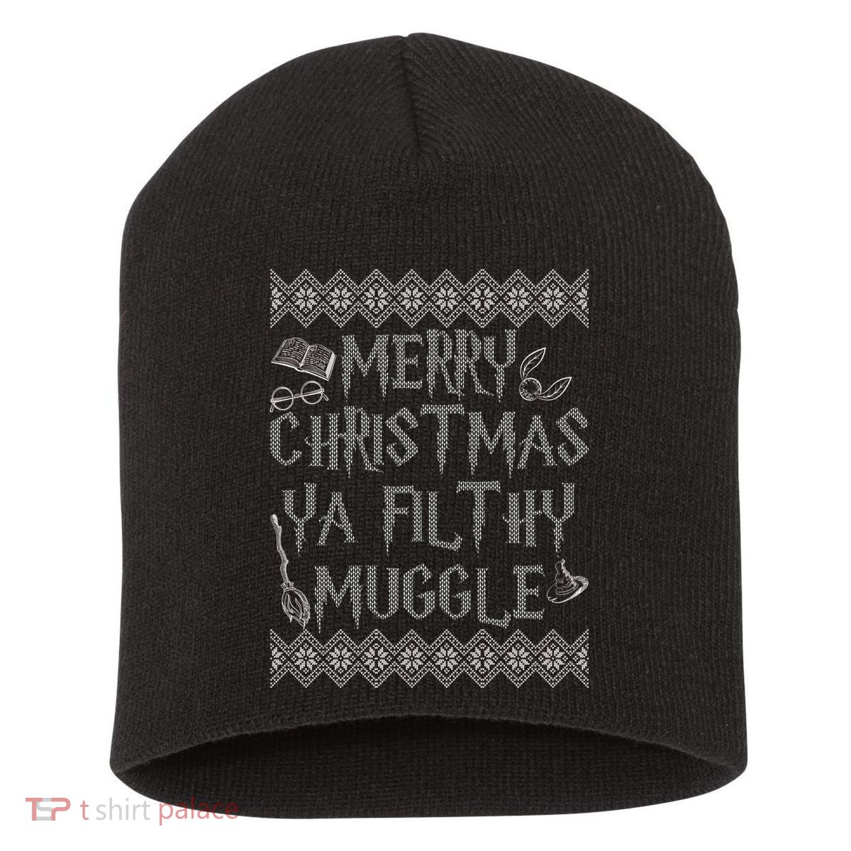 Merry Christmas Ya Filthy Muggle Short Acrylic Beanie