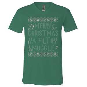 Merry Christmas Ya Filthy Muggle V-Neck T-Shirt