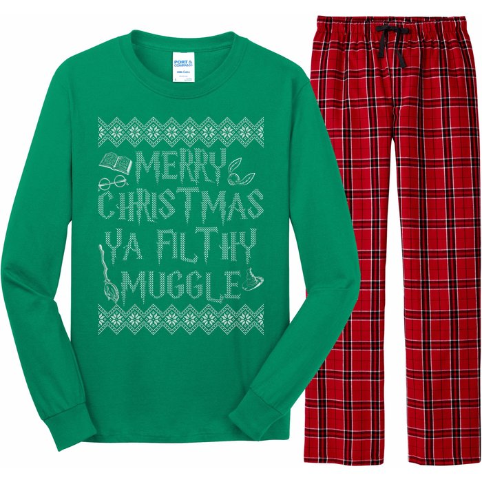 Merry Christmas Ya Filthy Muggle Long Sleeve Pajama Set