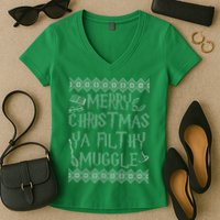 Merry Christmas Ya Filthy Muggle Women's V-Neck T-Shirt