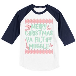 Merry Christmas Ya Filthy Muggle Baseball Sleeve Shirt