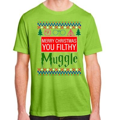 Merry Christmas Ya Filthy Muggle Ugly Sweater Adult ChromaSoft Performance T-Shirt