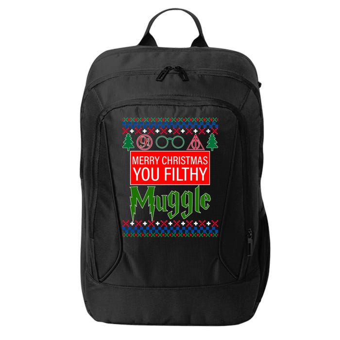 Merry Christmas Ya Filthy Muggle Ugly Sweater City Backpack