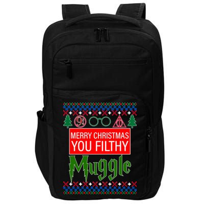 Merry Christmas Ya Filthy Muggle Ugly Sweater Impact Tech Backpack