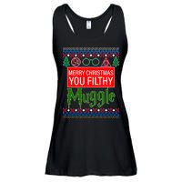 Merry Christmas Ya Filthy Muggle Ugly Sweater Ladies Essential Flowy Tank