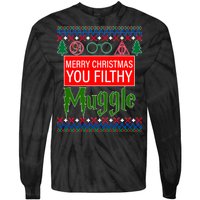 Merry Christmas Ya Filthy Muggle Ugly Sweater Tie-Dye Long Sleeve Shirt