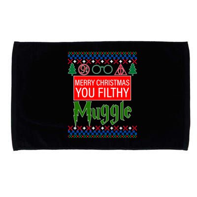 Merry Christmas Ya Filthy Muggle Ugly Sweater Microfiber Hand Towel