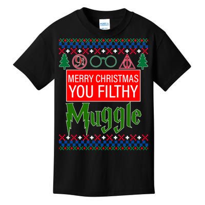 Merry Christmas Ya Filthy Muggle Ugly Sweater Kids T-Shirt