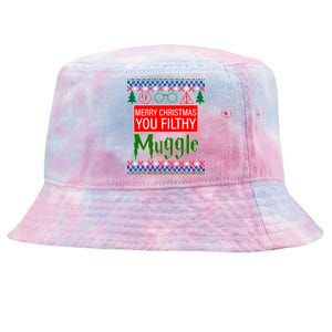 Merry Christmas Ya Filthy Muggle Ugly Sweater Tie-Dyed Bucket Hat