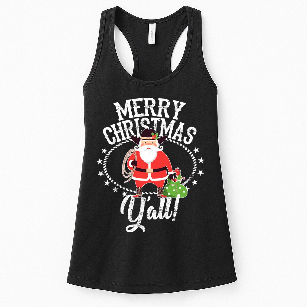 Merry Christmas Y'all! Womens Tank Top