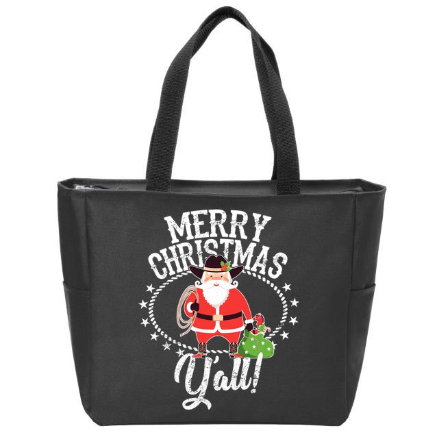 Merry Christmas Y'all! Zip Tote Bag