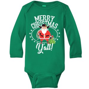 Merry Christmas Y'all! Baby Long Sleeve Bodysuit