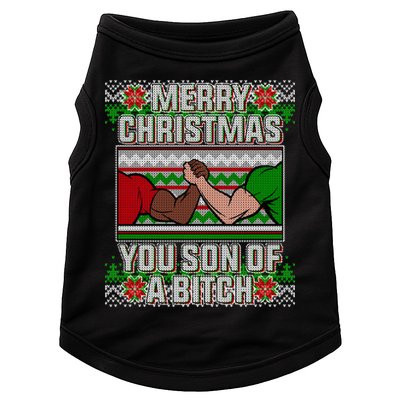 Merry Christmas You Son Of A Btch Ugly Sweater Doggie Tank