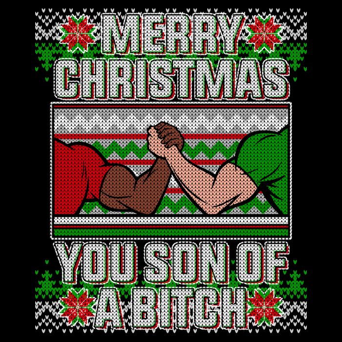 Merry Christmas You Son Of A Btch Ugly Sweater Cooling Performance Crew T-Shirt