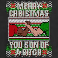 Merry Christmas You Son Of A Btch Ugly Sweater Adult Drive Performance Visor