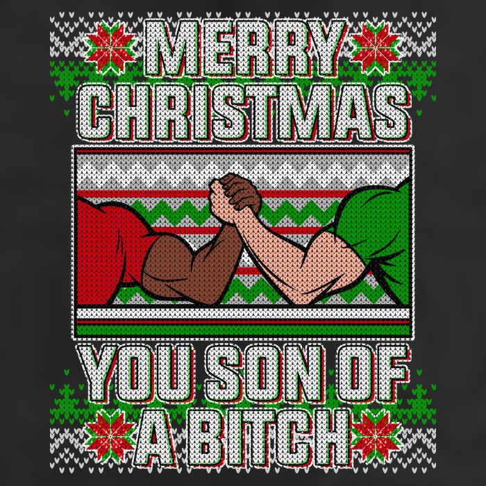 Merry Christmas You Son Of A Btch Ugly Sweater Adult Drive Performance Visor