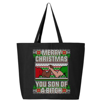 Merry Christmas You Son Of A Btch Ugly Sweater 25L Jumbo Tote