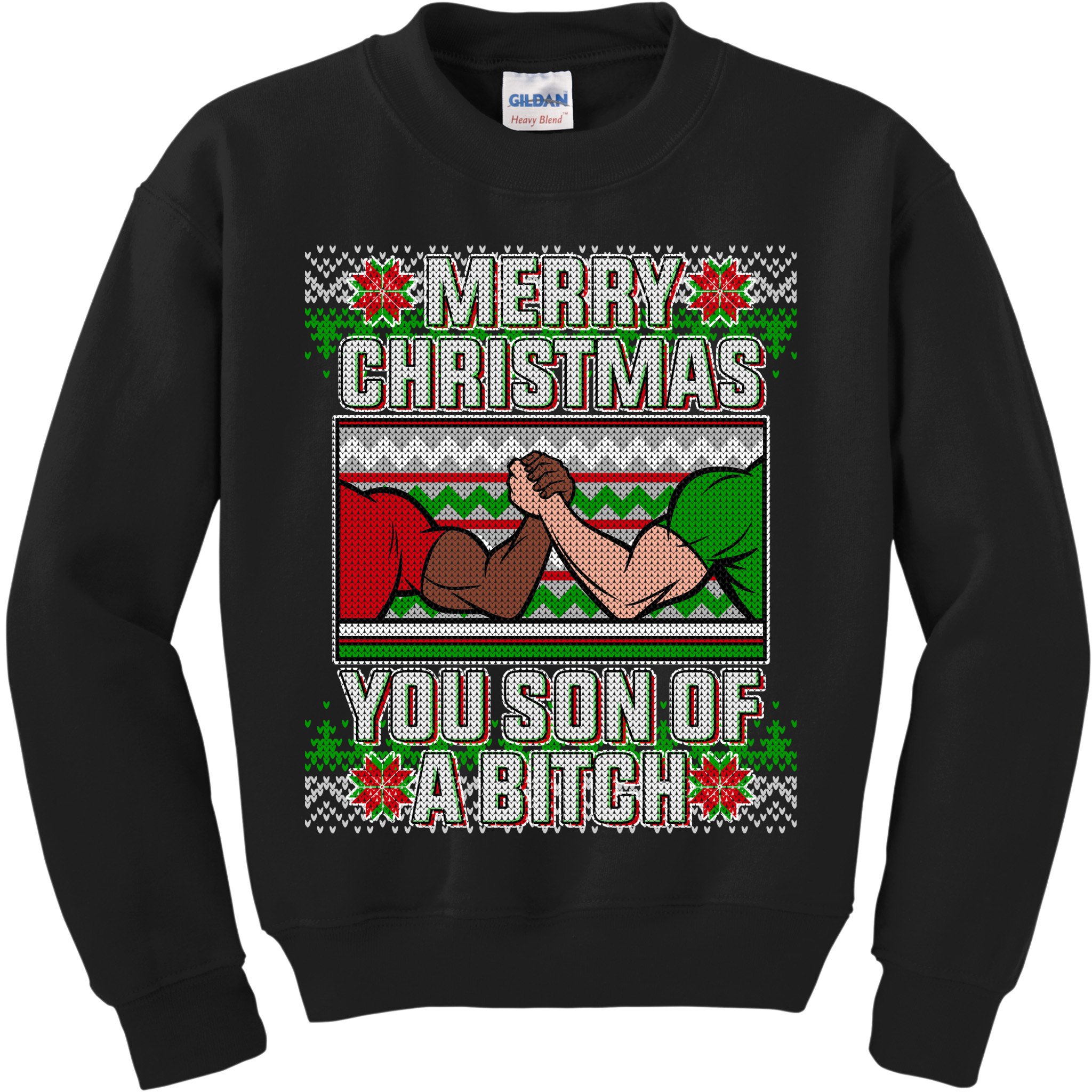 Merry Christmas You Son Of A Btch Ugly Sweater Kids Sweatshirt