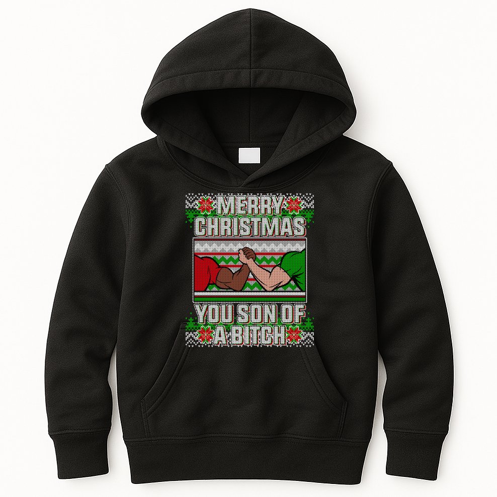 Merry Christmas You Son Of A Btch Ugly Sweater Kids Hoodie