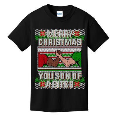 Merry Christmas You Son Of A Btch Ugly Sweater Kids T-Shirt