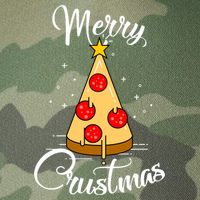 Merry Chrustmas Funny Christmas Pizza Legacy Tie Dye Trucker Hat