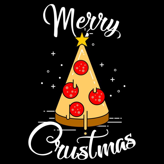 Merry Chrustmas Funny Christmas Pizza Bucket Hat