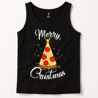 Merry Chrustmas Funny Christmas Pizza Tank Top