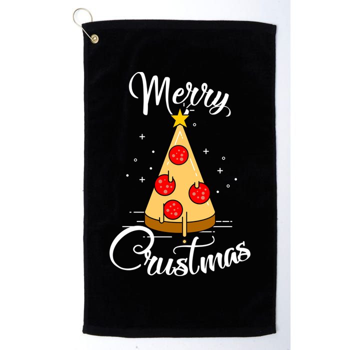 Merry Chrustmas Funny Christmas Pizza Golf Towel