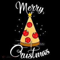 Merry Chrustmas Funny Christmas Pizza Valucap Bio-Washed Visor